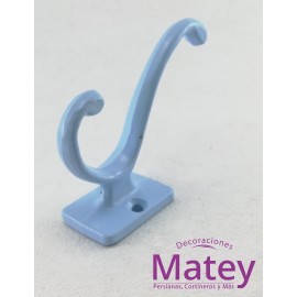 PERCHERO DOBLE BASE CUADRADA COLOR AZUL...