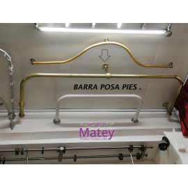 BARRA POSA PIES EN LATON.