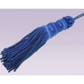 Borla grande lisa azul rey