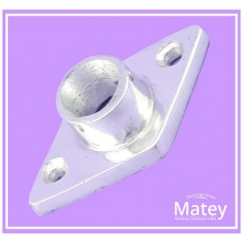 BRIDA ALUMINIO ROMBO PARA TUBO DE 13 MM.