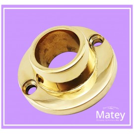 BRIDA REDONDA EN BRONCE PULIDO, PARA TUBO...