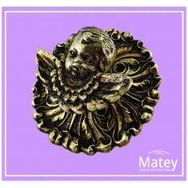 CHAPETON ANGELITO EN BRONCE PULIDO CON...