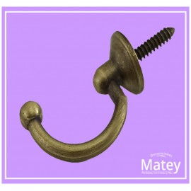 CHAPETON DE GANCHO BOLITA COLOR ORO VIEJO...