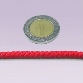 Cordon 6 mm liso rojo