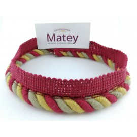 CORDON DECORATIVO CON CEJA COLOR VINO,...