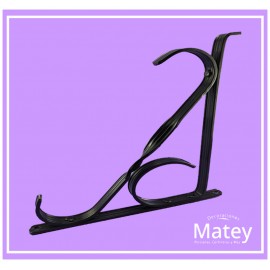 MENSULA ASTRIADA DE ALUMINIO COLOR NEGRO...