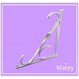 MENSULA ASTRIADA DE ALUMINIO COLOR PLATA...