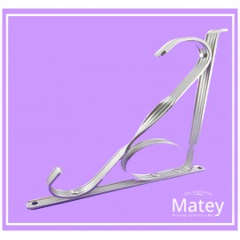 MENSULA ASTRIADA DE ALUMINIO COLOR PLATA...