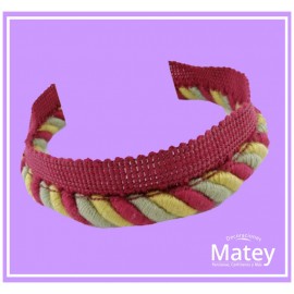 CORDÓN DECORATIVO CON CEJA COLOR VINO...