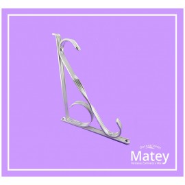 MENSULA ASTRIADA COLOR PLATA 20 CM