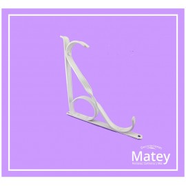 MENSULA ASTRIADA COLOR BLANCO 20 CM