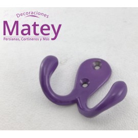 PERCHERO DOBLE DE GOTA EN COLOR  MORADO.