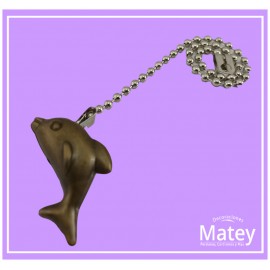 PERILLA DELFIN DE PLASTICO, COLOR ORO...