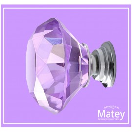 PERILLA DIAMANTE MORADO DM C7000 BASE PLATA