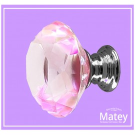 PERILLA DIAMANTE ROSA DM C7000 BASE PLATA