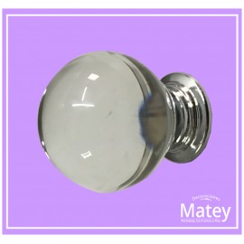 PERILLA ESFERICA DE CRISTAL CHICA DE 25MM MZ