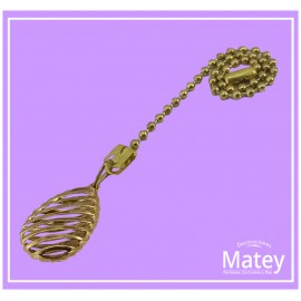 PERILLA GOTA DE METAL, COLOR DORADO, CON...