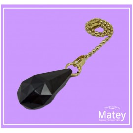 PERILLA GOTA DE PLASTICO, COLOR NEGRO, CON...