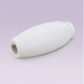 Perilla tipo pastilla de madera blanco