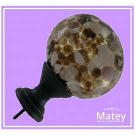 ESFERA GRANDE DE VIDRIO MOTEADA ROSA