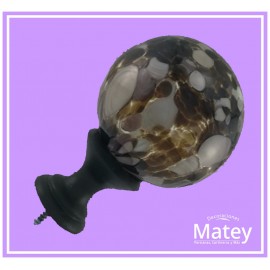 ESFERA CHICA DE VIDRIO MOTEADA ROSA