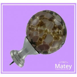 ESFERA GRANDE DE VIDRIO MOTEADA ROSA