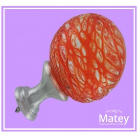 ESFERA CHICA DE VIDRIO ENJAMBRE NARANJA