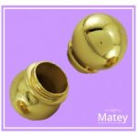 PUNTA TAPON 25MM ESFERA DE PLASTICO DORADO