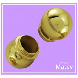 PUNTA TAPON 25MM ESFERA DE PLASTICO DORADO