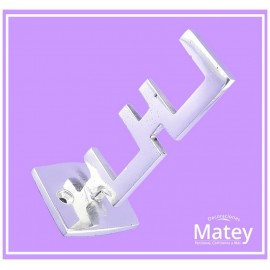 SOPORTE ALUMINIO CUADRADO DOBLE PARA TUBO...