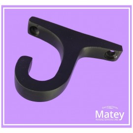 SOPORTE COLOR NEGRO MATE CON GANCHO PARA...